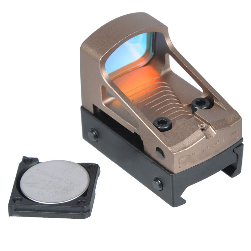 RMS Reflex Mini Red Dot Sight With Vented Mount and Spacers TAN